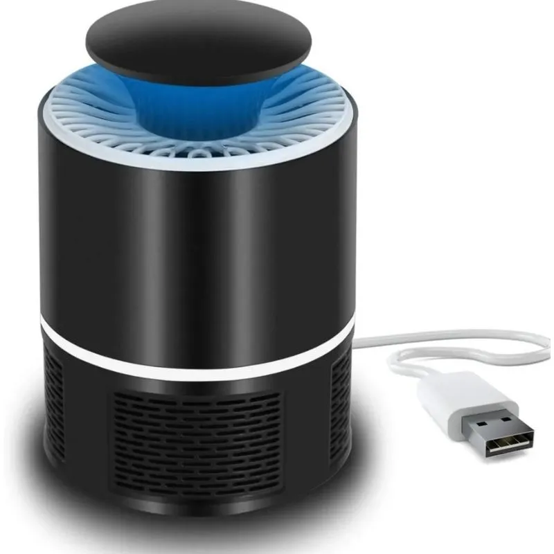 Abajour Armadilha De Mosquito Pernilongo Led Usb Preto