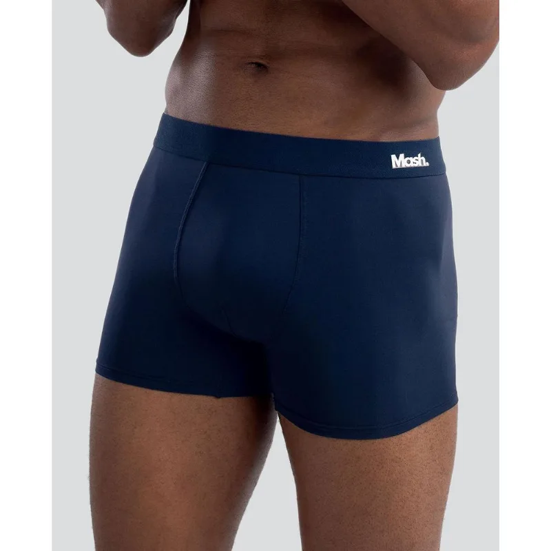 Cueca Boxer Lisa Microfibra Azul Marinho GG