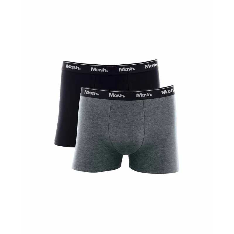 Kit 2 Cueca Boxer Cotton Cinza Mescla Escuro GG