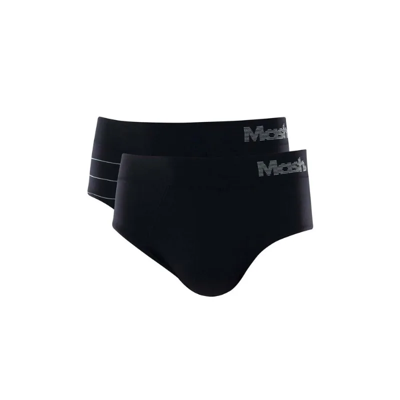 Kit 2 Cuecas Slip Microfibra sem Costura Preto 01 GG