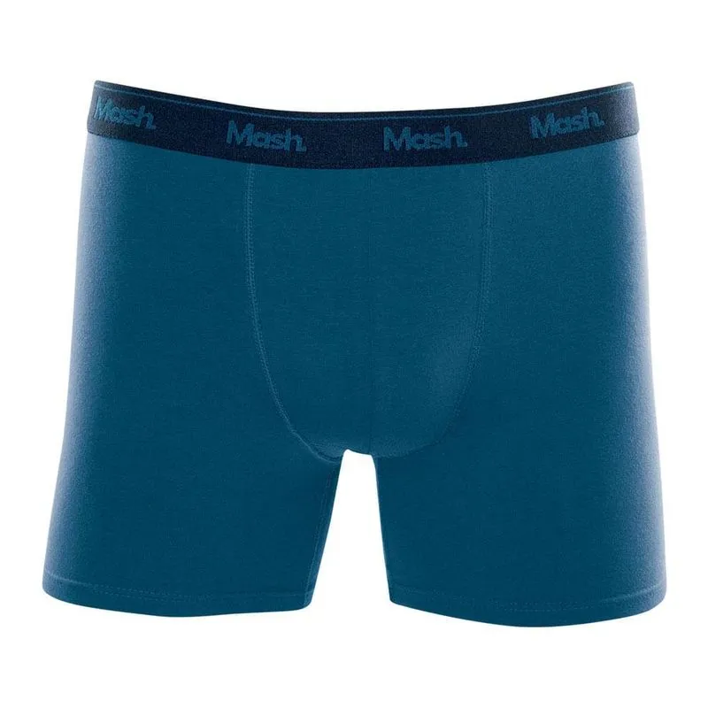 Cueca Boxer Cotton Lisa - Azul Petróleo - P