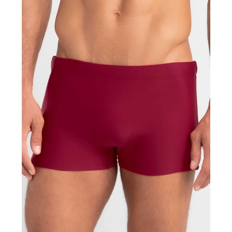 Sunga Boxer Lisa com Vivo Lateral Vermelho Escuro GG