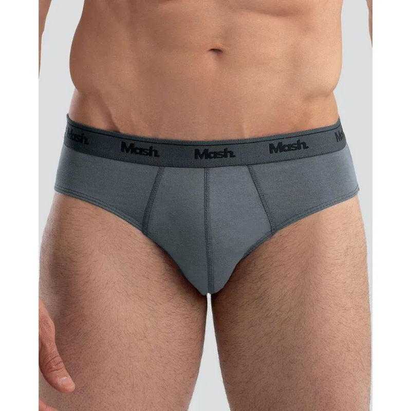 Cueca Slip Algodão Cinza Chumbo GG