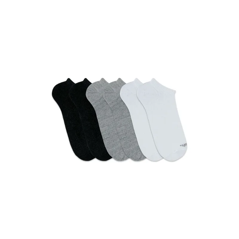 Kit 6 Pares Meia Esportiva Invisível Cinza Mescla Claro 39-44