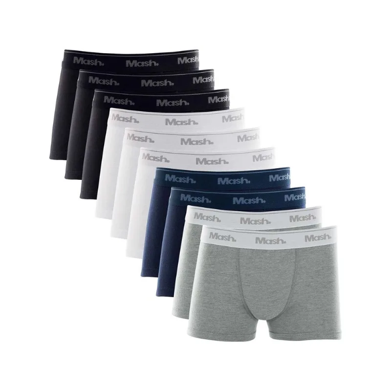 Kit 10 Cuecas Boxer Algodão Infantil Sortido 03 P