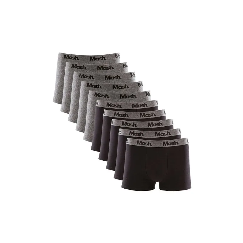 Kit 10 Cuecas Boxer Cotton Preto GG