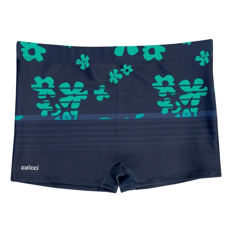 Sunga Boxer Estampada Floral Listra Colcci Azul Marinho P