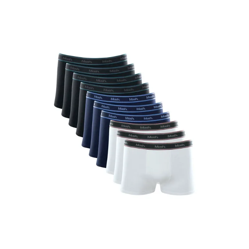 Kit 10 Cuecas Boxer Cotton Sortido M