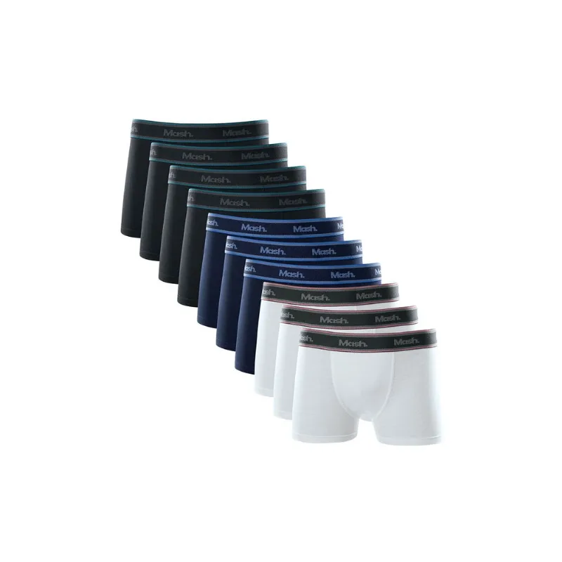 Kit 10 Cuecas Boxer Algodão Infantil Sortido P