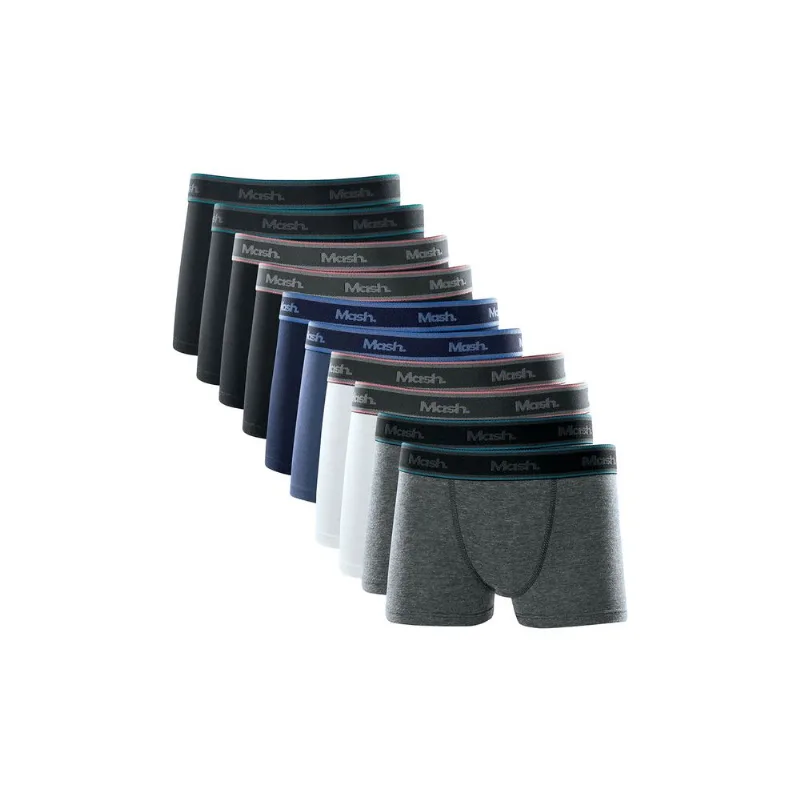 Kit 10 Cuecas Boxer Algodão Infantil Sortido 02 P
