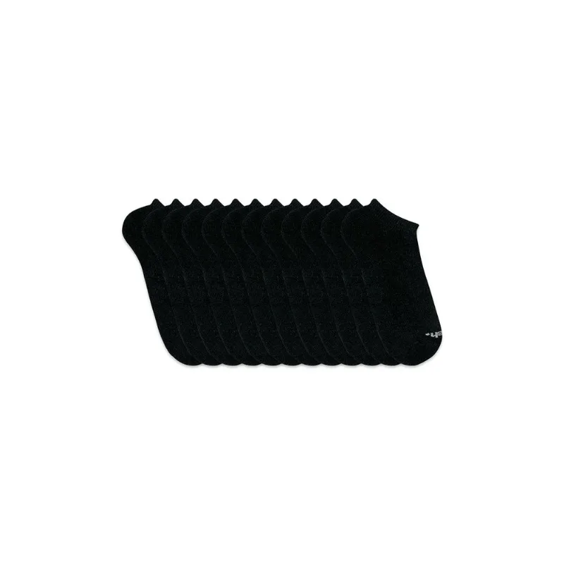 Kit 12 Pares Meia Esportiva Invisível Preto 28-33