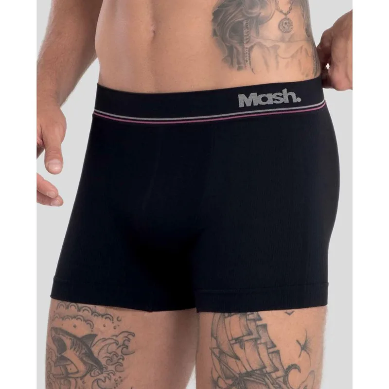Cueca Boxer Microfibra Texturizada sem Costura Preto P