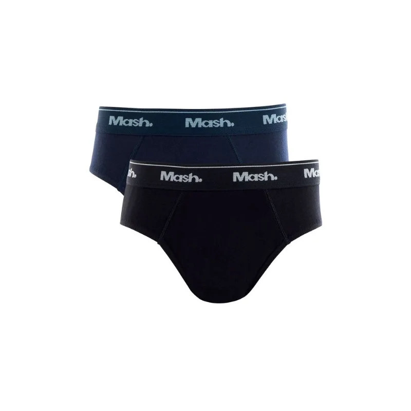 Kit 2 Cuecas Slip Algodão Infantil Preto 01 P