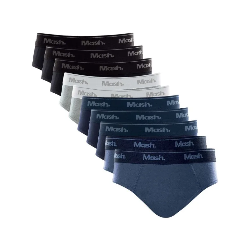 Kit 10 Cuecas Slip Algodão Infantil Sortido 04 M