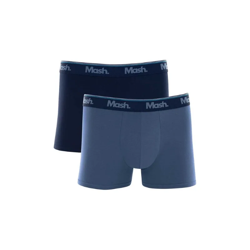 Kit 2 Cueca Boxer Cotton Azul Marinho P