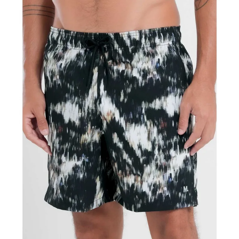 Shorts Elastano Estampado Boho Preto G