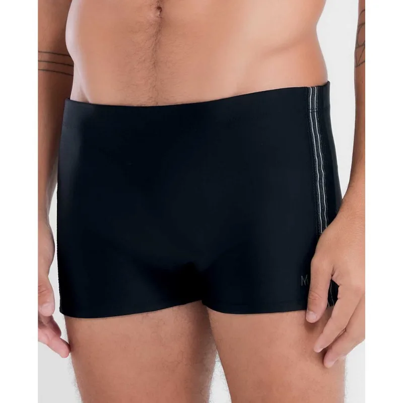 Sunga Boxer Lisa com Fita Lateral Preto G