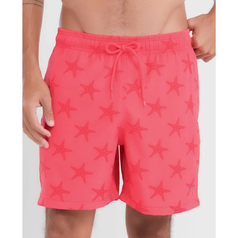 Short Praia Magic Stamp Vermelho GG