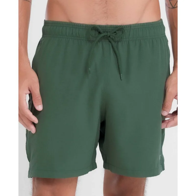 Shorts Elastano Liso Plus Size Verde Militar Claro XGG
