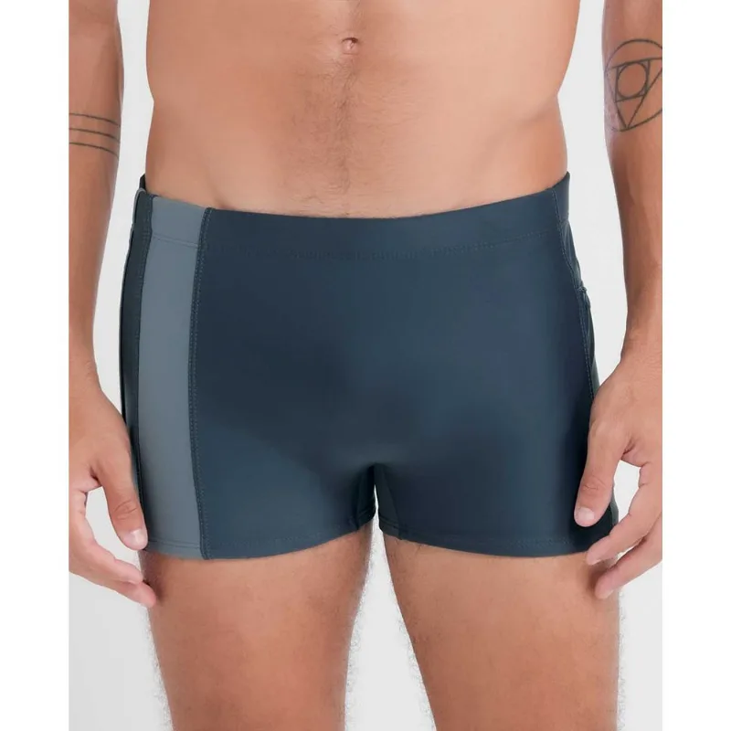 Sunga Boxer Lisa com Bolso Lateral Cinza Chumbo G