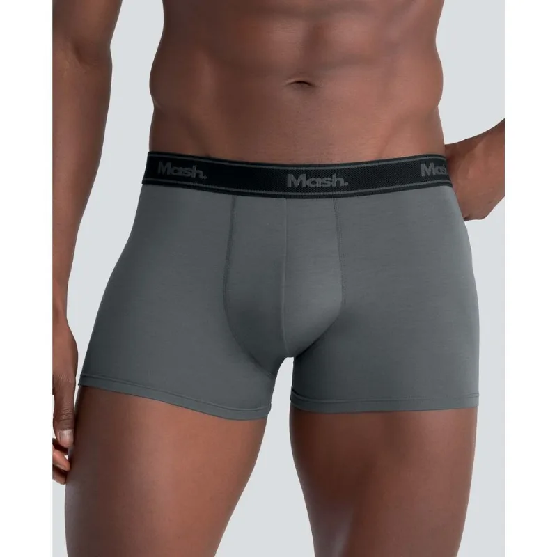 Cueca Boxer Modal Elástico 35mm Cinza Chumbo GG