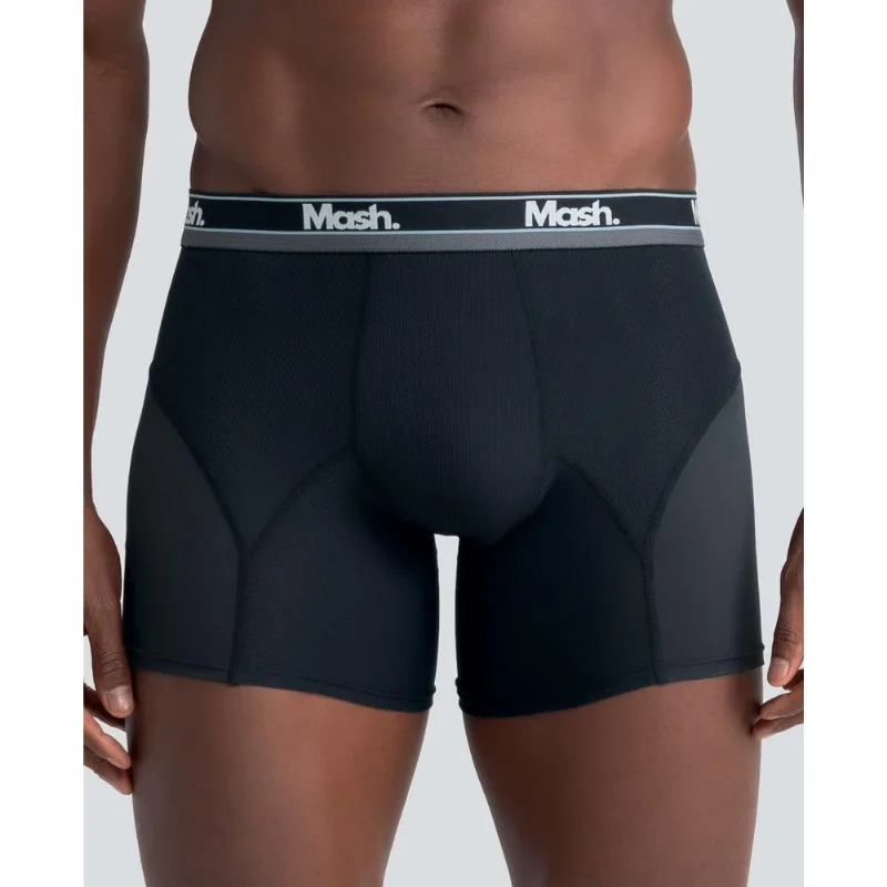 Cueca Boxer Longa Microfibra Preto GG