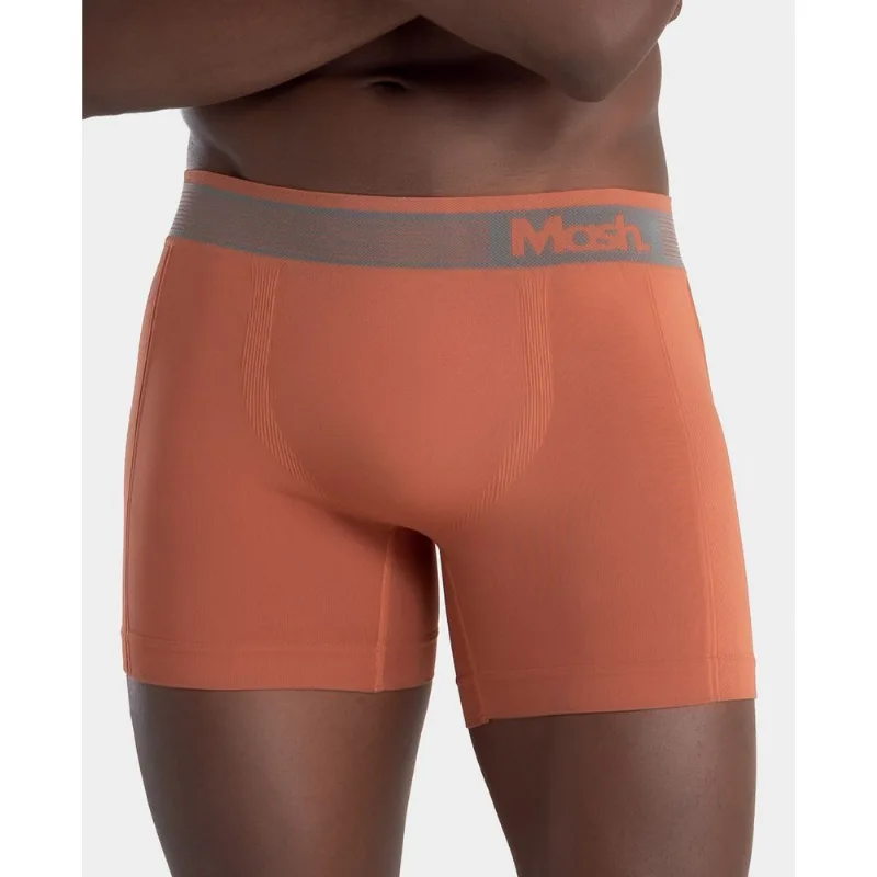 Cueca Boxer Microfibra sem Costura Laranja Médio M