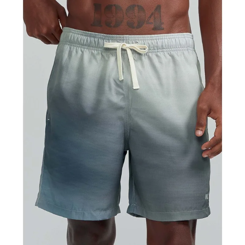 Shorts Ripstop Estampado Cinza Médio M