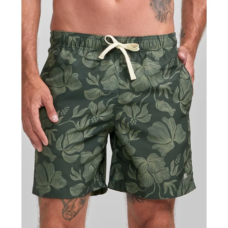 Shorts Ripstop Estampado Plus Size Verde Militar Escuro XXGG