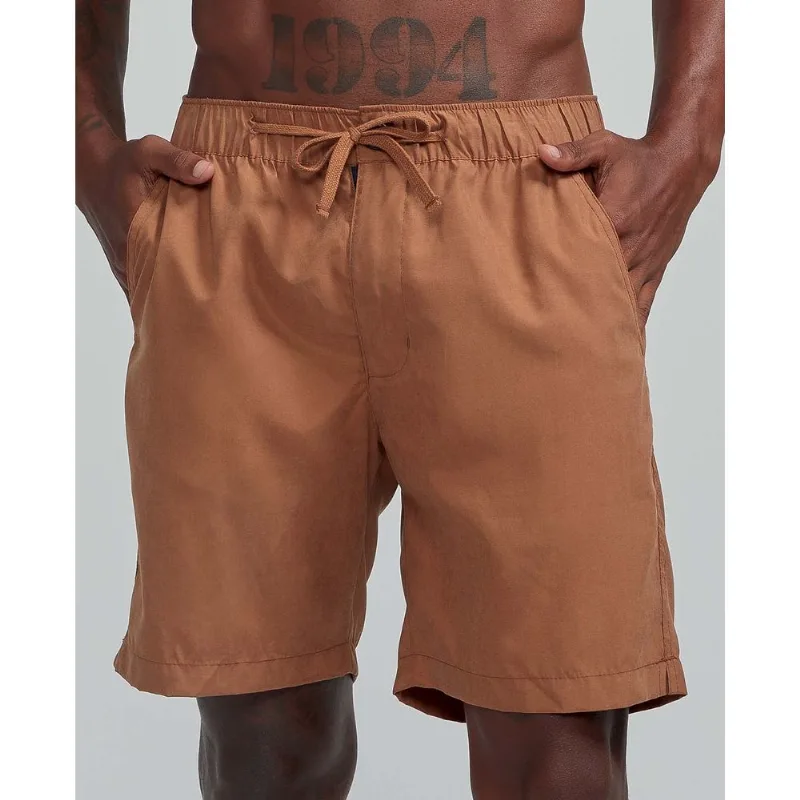 Bermuda Casual Taslon Suede Marrom Conhaque M