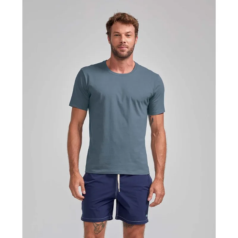 Camiseta Regular Fit Azul Jeans Escuro P