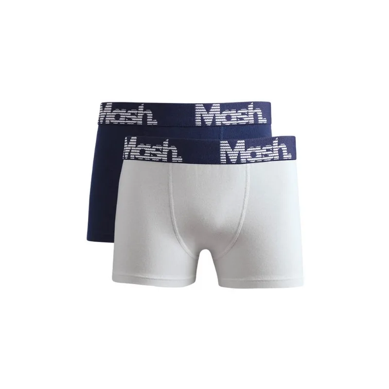 Kit 2 Cuecas Boxer Algodão Infantil Azul Marinho M
