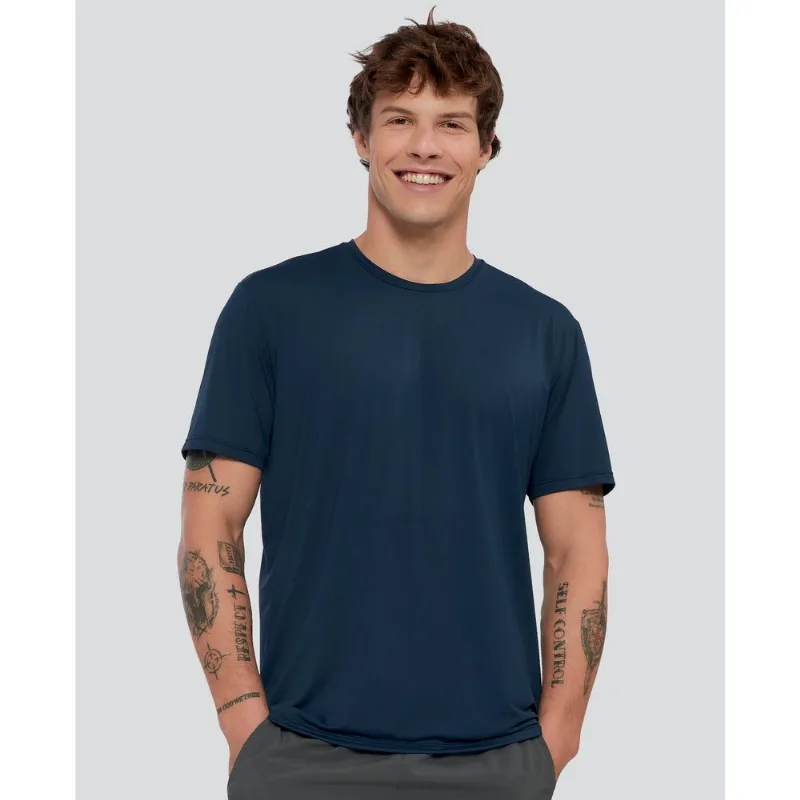 Camiseta Poliamida Texturizada Dry Azul Marinho GG