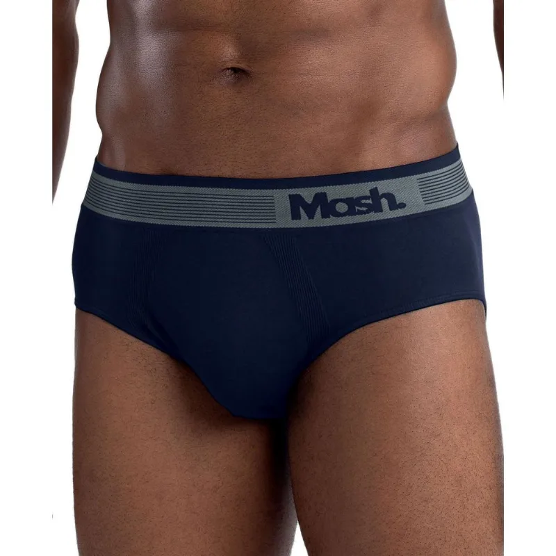 Cueca Slip Microfibra sem Costura Azul Marinho GG