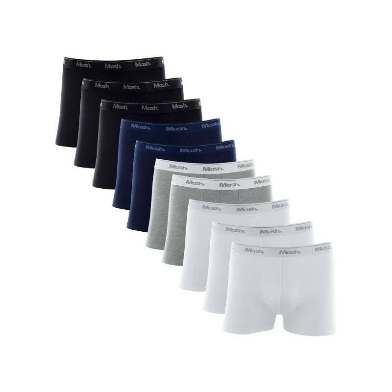 Kit 10 Cuecas Boxer Cotton Sortido GG