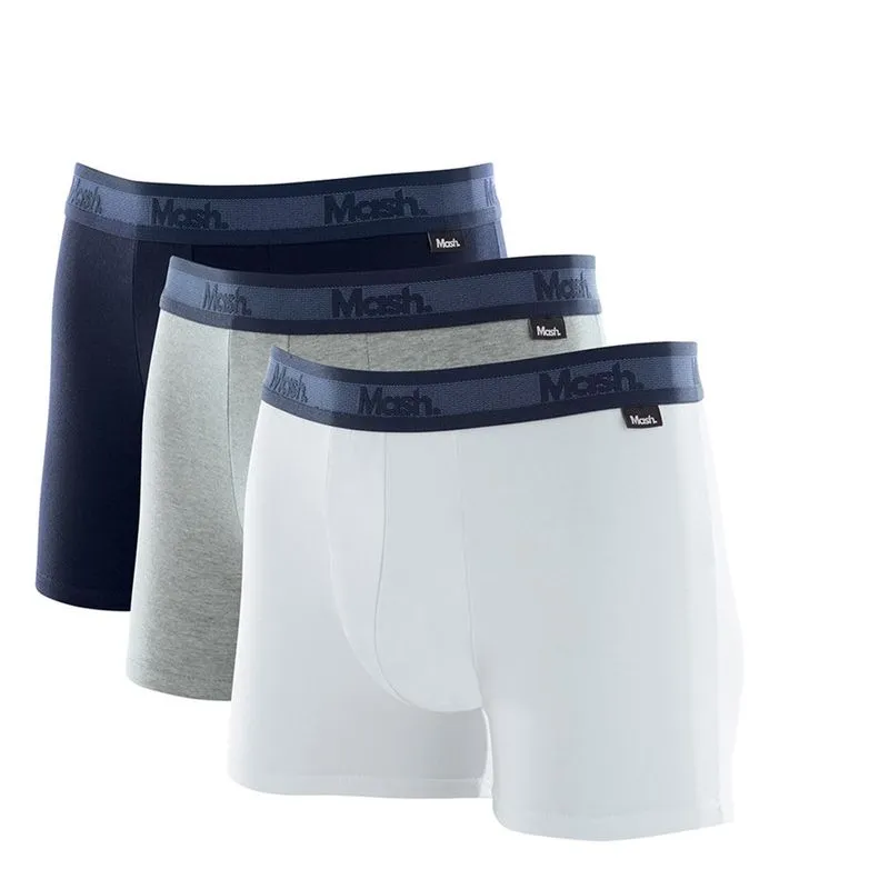 KIT 3 CUECAS BOXER COT EL BORD E ET BANDE 110.25 AZUL MARINHO G