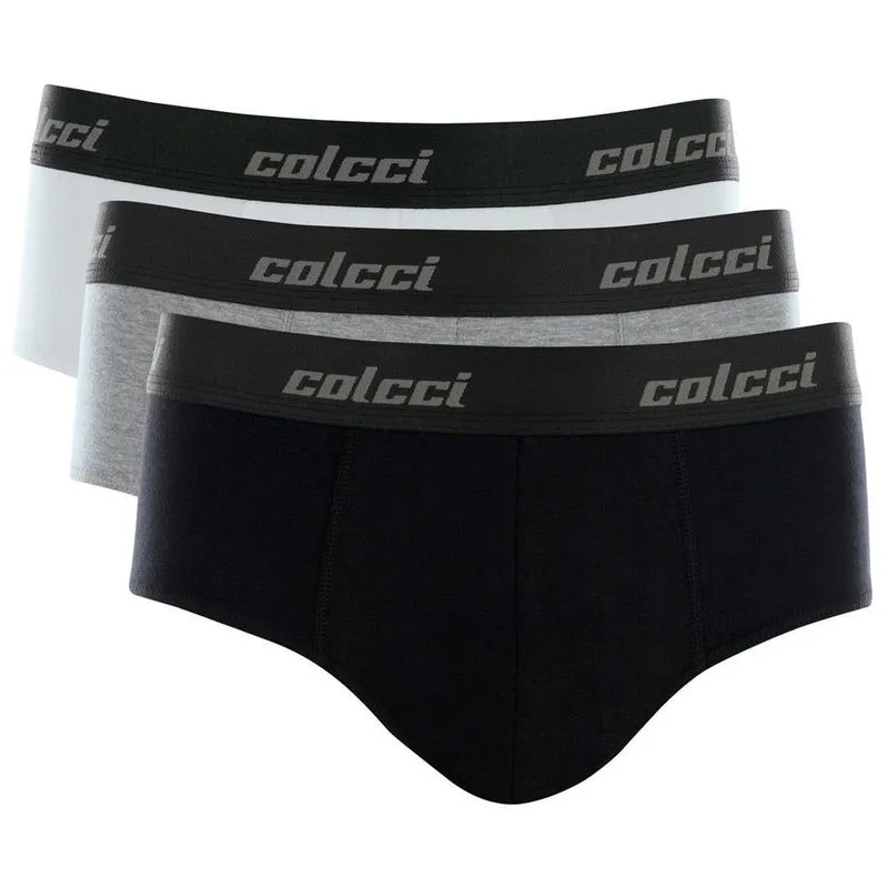 Kit Cueca Slip Colcci 3 Peças Conforto Cinza Mescla Escuro M