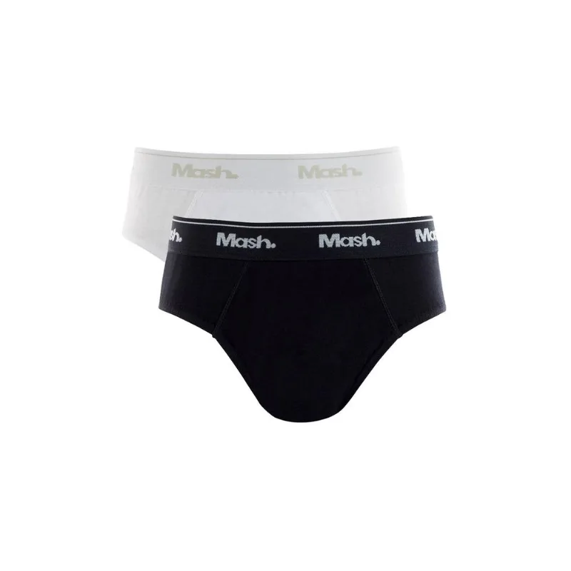 Kit 2 Cuecas Slip Algodão Infantil Preto M