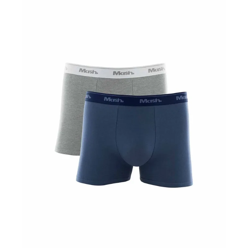 Kit 2 Cueca Boxer Cotton Azul Jeans Escuro GG