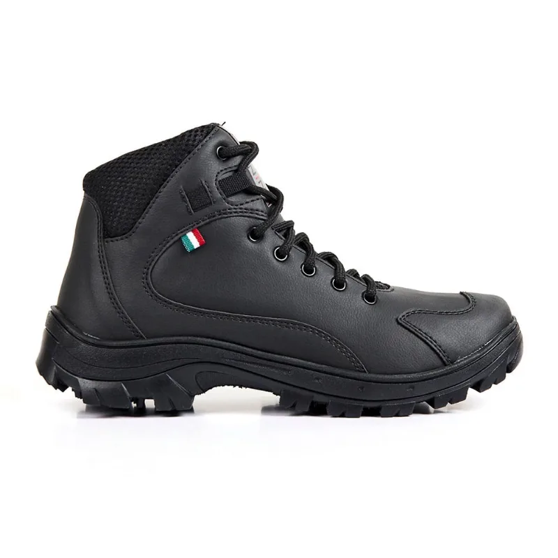 Coturno Bota Masculina Adventure de Couro 37 a 44 Preta