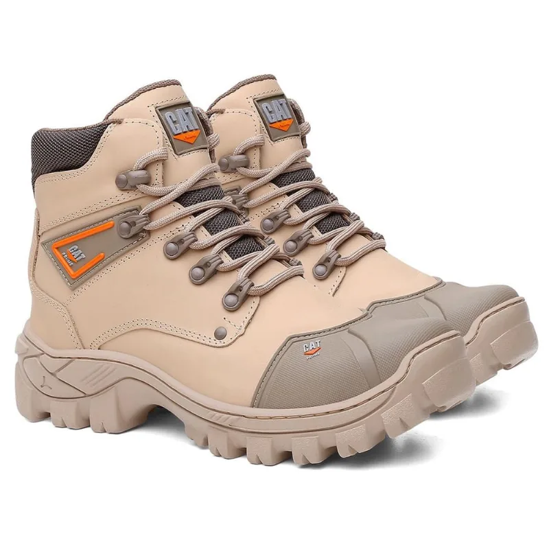 Coturno Cano Médio Sola Tratorada cat prime Creme