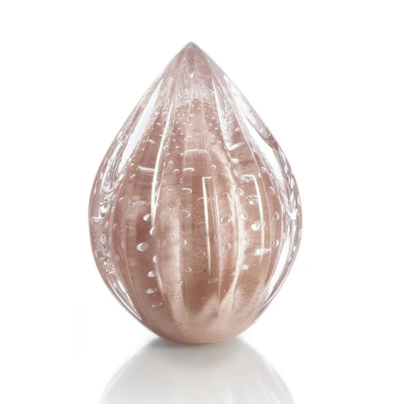 Vaso Pinha Em Cristal Murano Rosa - São Marcos 16cm