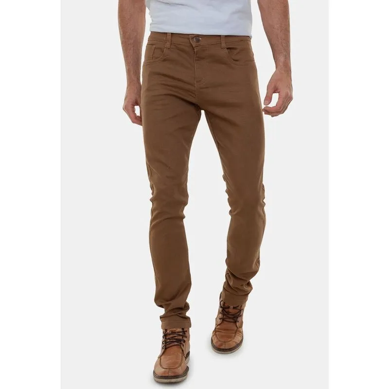 Calça de Sarja Premium Masculina Tradicional Bege Versatti Dubai