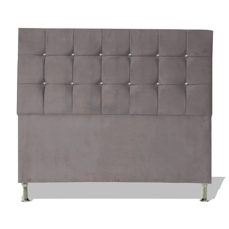 Cabeceira De Cama Box Estofada Berlim Casal Queen 160cm Suede Prata
