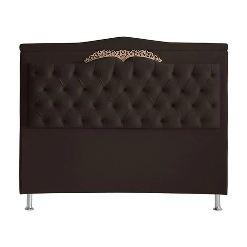 Cabeceira De Cama Box Madri Casal 140cm Suede Marrom