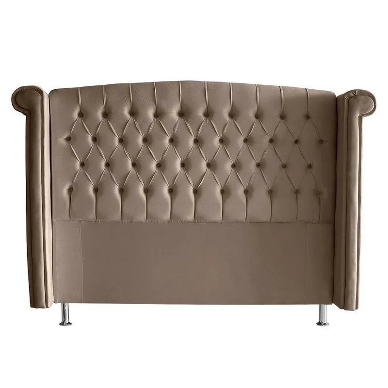 Cabeceira De Cama Box Toquio Casal 140cm Suede Capuccino