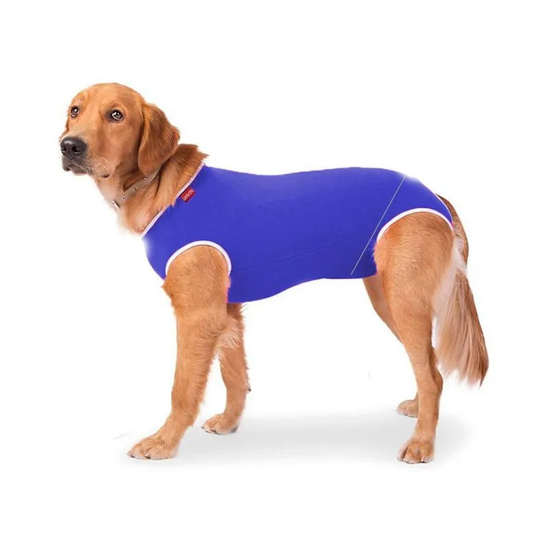 Roupa Cirúrgica Confortpet Castração Macho Azul Para Cães - Tamanho 5