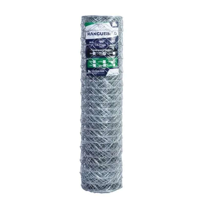 Tela cerca mangueirão malha 3 fio bwg 18(1,24mm) rl 25X0,8m