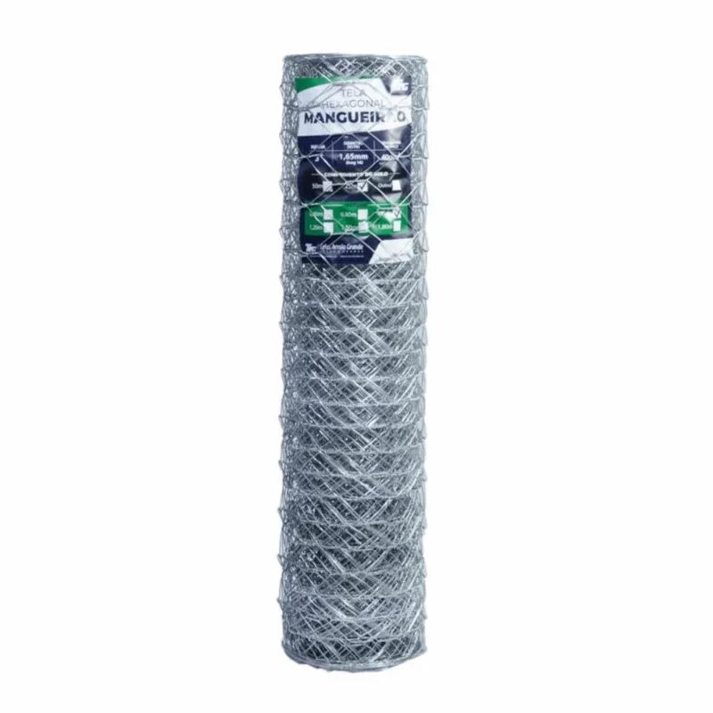 Tela hexagonal tag malha 3 fio bwg 16 (1,65mm) rl 25X0,6m