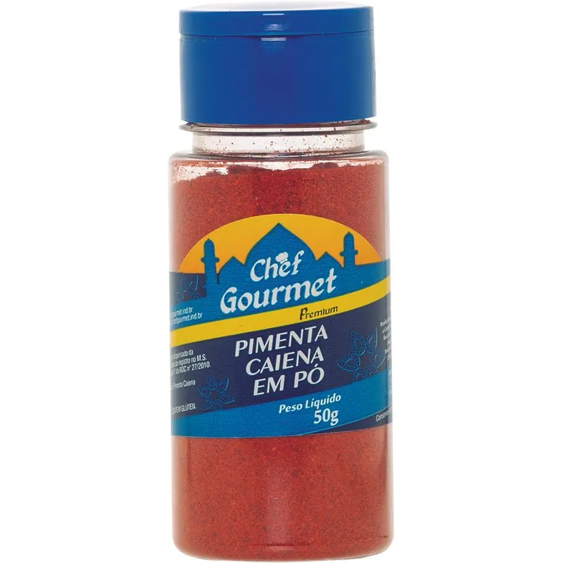 Tempero Pimenta Caiena Em Po 50g Chef Gourmet